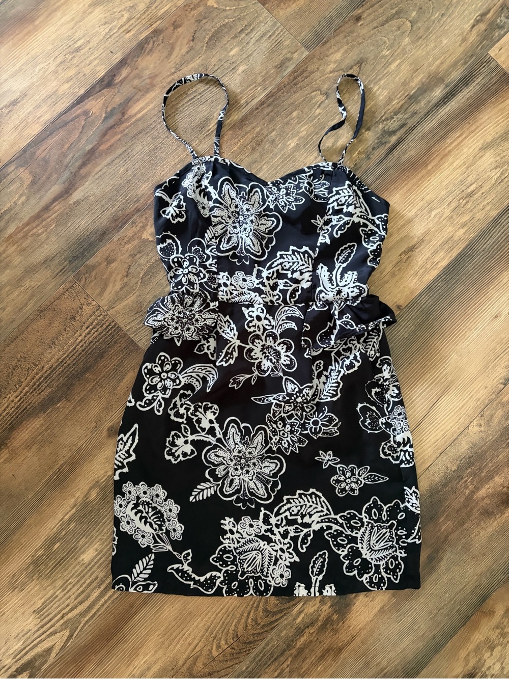 American Eagle Outfitters Black and White Floral Mini Dress